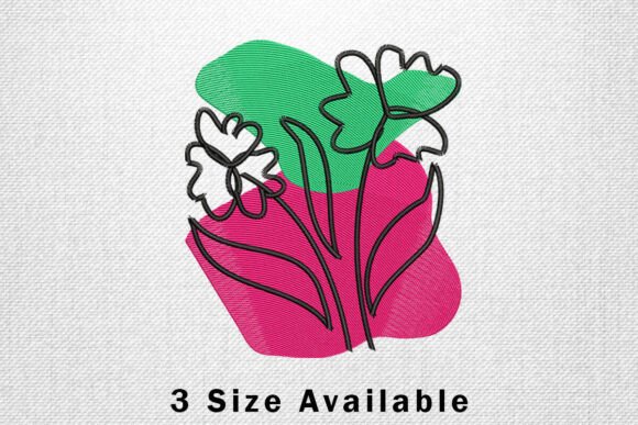 Abstract Floral Line Art