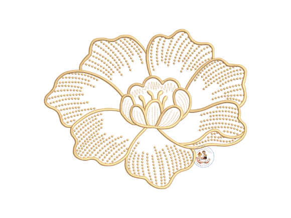 Batik Free Flower Machine Embroidery