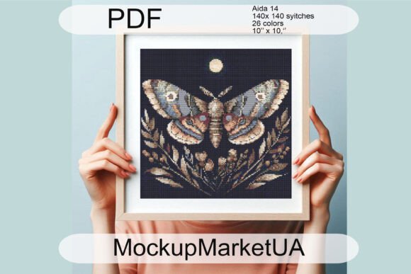 Butterfly Flowers Cross Stitch Pattern
