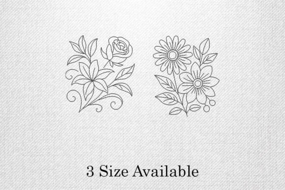 Daisy Rose Outline Embroidery Set