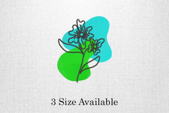 Elegant Flower Machine Embroidery Design