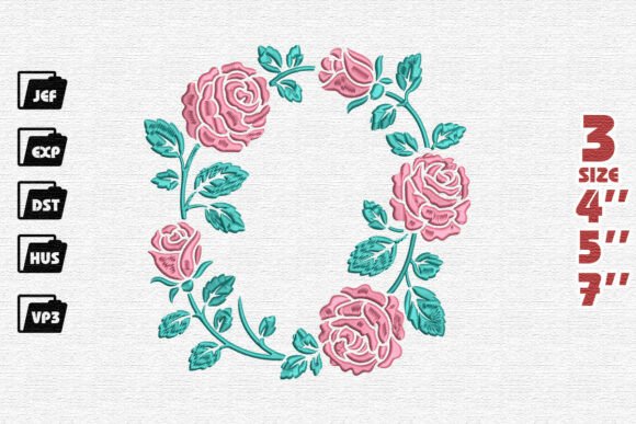 Elegant Roses: A Thoughtful Embroidery Design for Meaningful Gifts