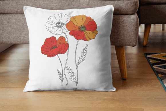 Flower Embroidery Design Digital File