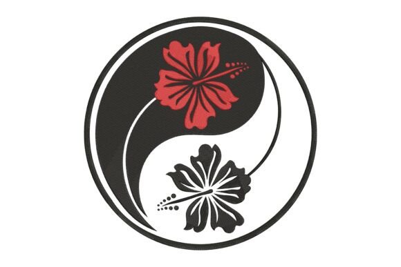 Hibiscus Flower Yin Yang