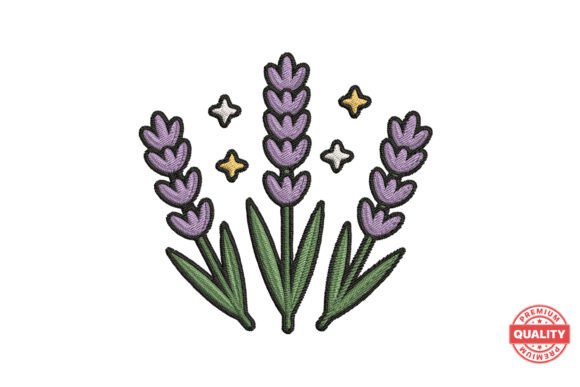 Simple Lavender Embroidery Design
