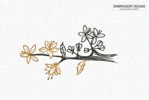 Spring Tree Embroidery Design