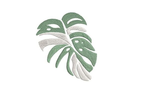 Striped Monstera Leaf